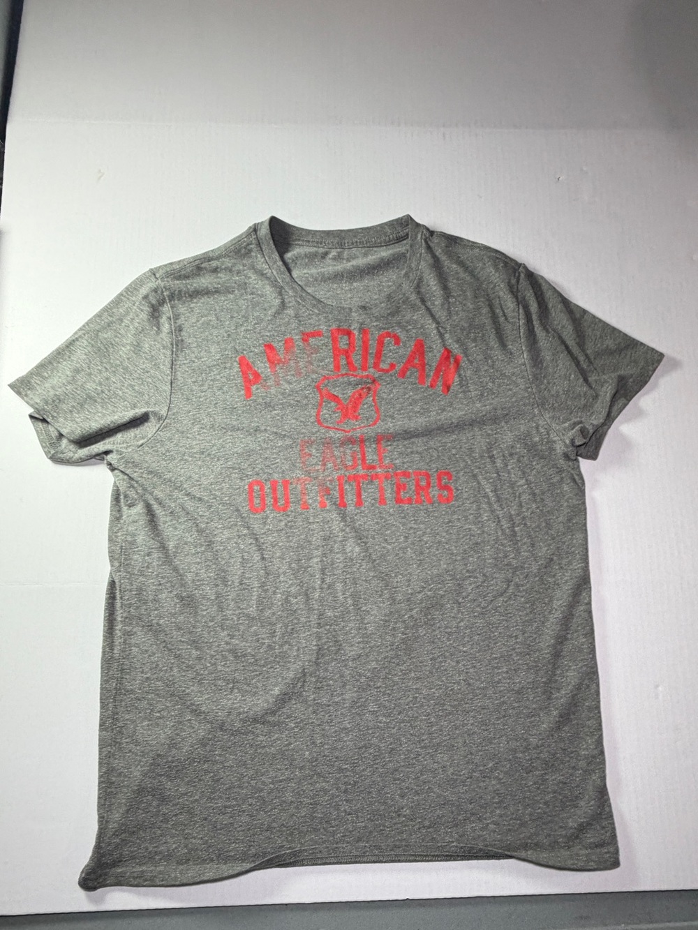 American Eagle Outfitters Grey Tee with Red Logo